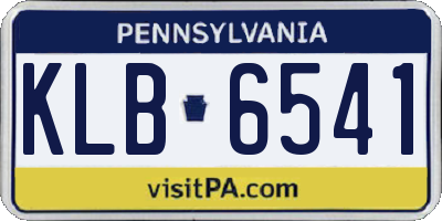 PA license plate KLB6541