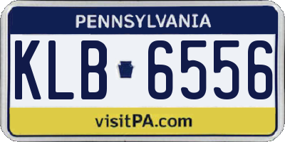 PA license plate KLB6556