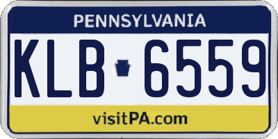 PA license plate KLB6559