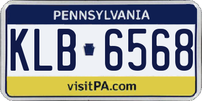 PA license plate KLB6568