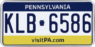 PA license plate KLB6586