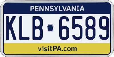 PA license plate KLB6589