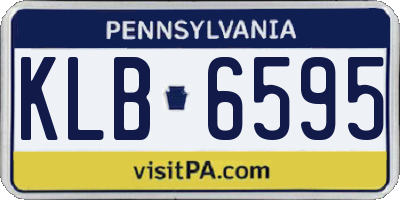 PA license plate KLB6595