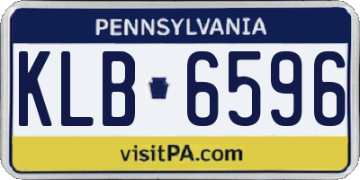 PA license plate KLB6596