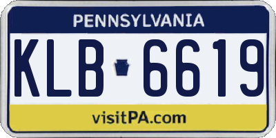 PA license plate KLB6619