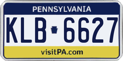 PA license plate KLB6627