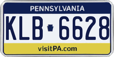 PA license plate KLB6628