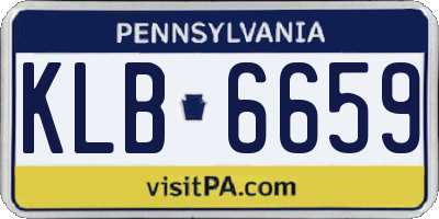 PA license plate KLB6659