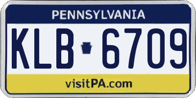 PA license plate KLB6709