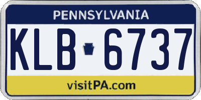 PA license plate KLB6737
