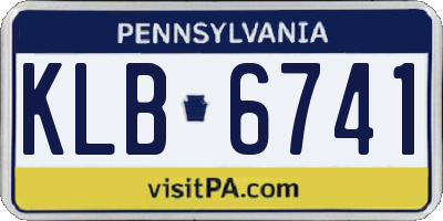 PA license plate KLB6741