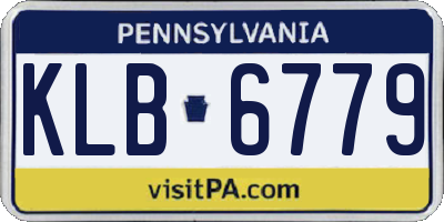 PA license plate KLB6779