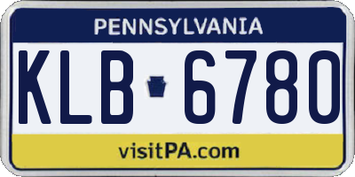 PA license plate KLB6780