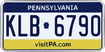 PA license plate KLB6790