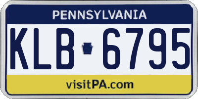 PA license plate KLB6795