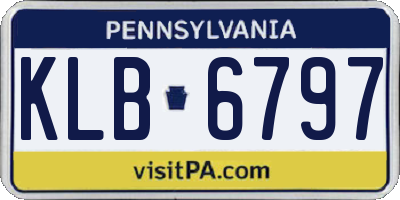 PA license plate KLB6797