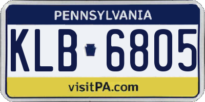 PA license plate KLB6805