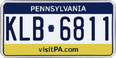 PA license plate KLB6811