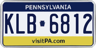 PA license plate KLB6812