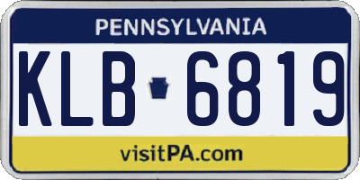 PA license plate KLB6819