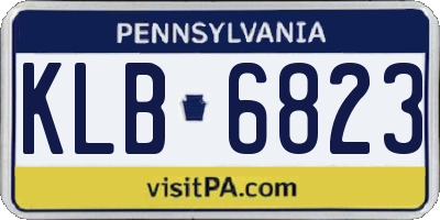 PA license plate KLB6823