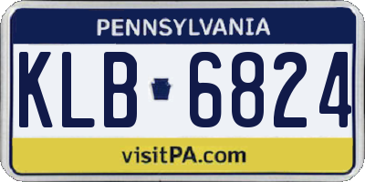 PA license plate KLB6824