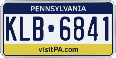 PA license plate KLB6841