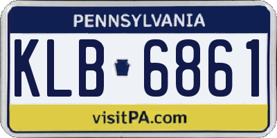 PA license plate KLB6861
