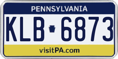 PA license plate KLB6873