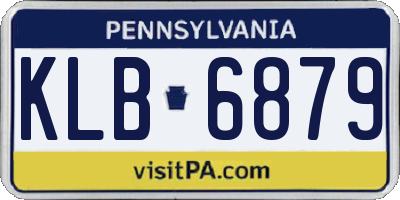PA license plate KLB6879