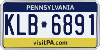 PA license plate KLB6891