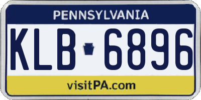 PA license plate KLB6896