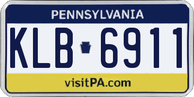 PA license plate KLB6911