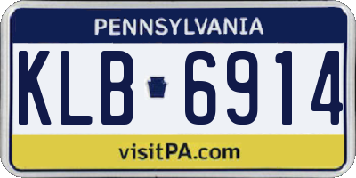 PA license plate KLB6914