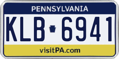 PA license plate KLB6941