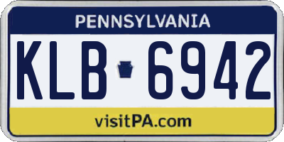 PA license plate KLB6942
