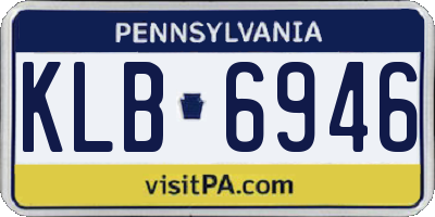 PA license plate KLB6946