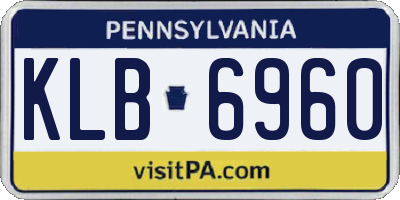 PA license plate KLB6960