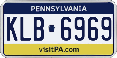 PA license plate KLB6969