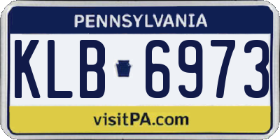 PA license plate KLB6973