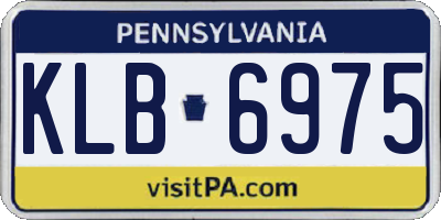 PA license plate KLB6975
