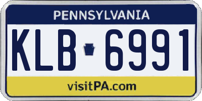 PA license plate KLB6991