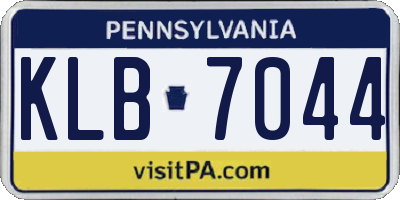PA license plate KLB7044
