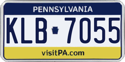 PA license plate KLB7055