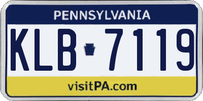PA license plate KLB7119