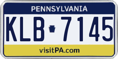 PA license plate KLB7145