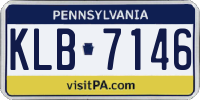 PA license plate KLB7146