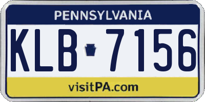 PA license plate KLB7156