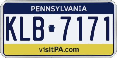 PA license plate KLB7171