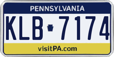 PA license plate KLB7174